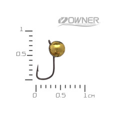 АБешечка 3,0 мм. 16 крючек 0.23 гр. Золото вольфр. мормышка Acoustic Baits