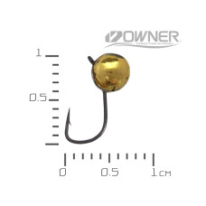 АБешечка 3,8 мм. 14 крючек 0.46 гр. Золото вольфр. мормышка Acoustic Baits
